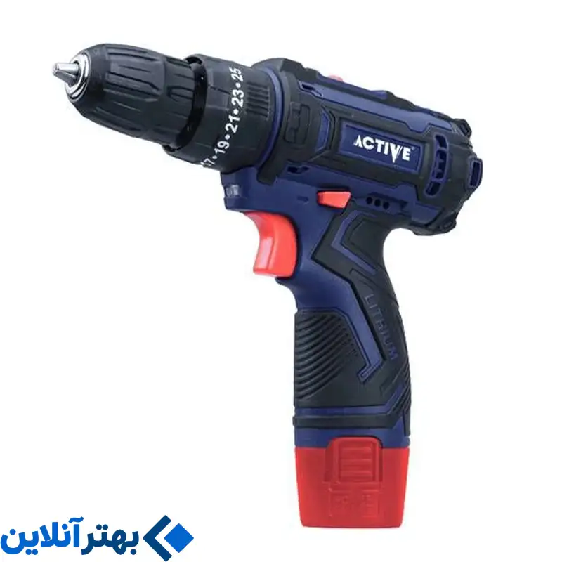 دریل پیچ گوشتی چکشی شارژی 12 ولت اکتیو مدل AC-3222
