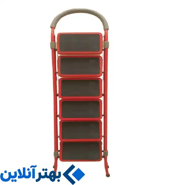 نردبان 6 پله آهنی تاشو مدل الماس