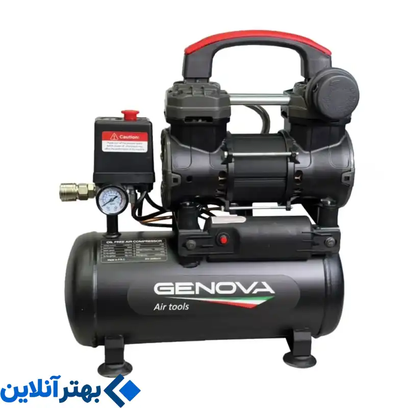 کمپرسور باد بدون روغن دو سیلندر جنوا مدل 2_810BF10