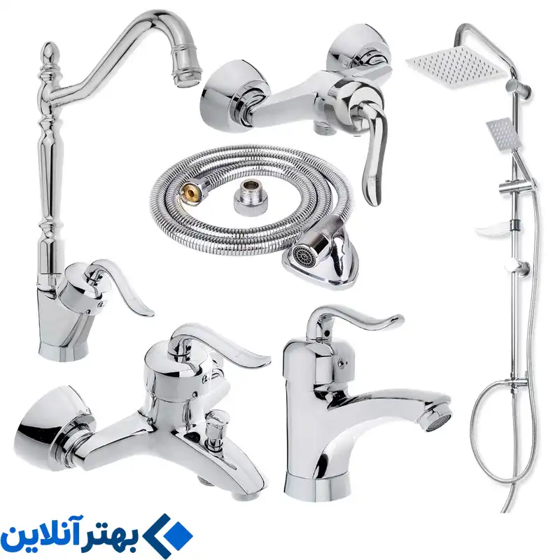 ست شیرآلات بهداشتی و ساختمانی توفیق مدل قجری