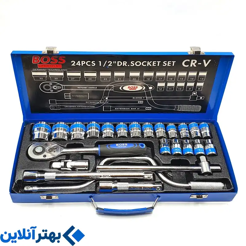 مجموعه آچار بکس باس مدل Cr-v